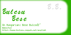 bulcsu bese business card